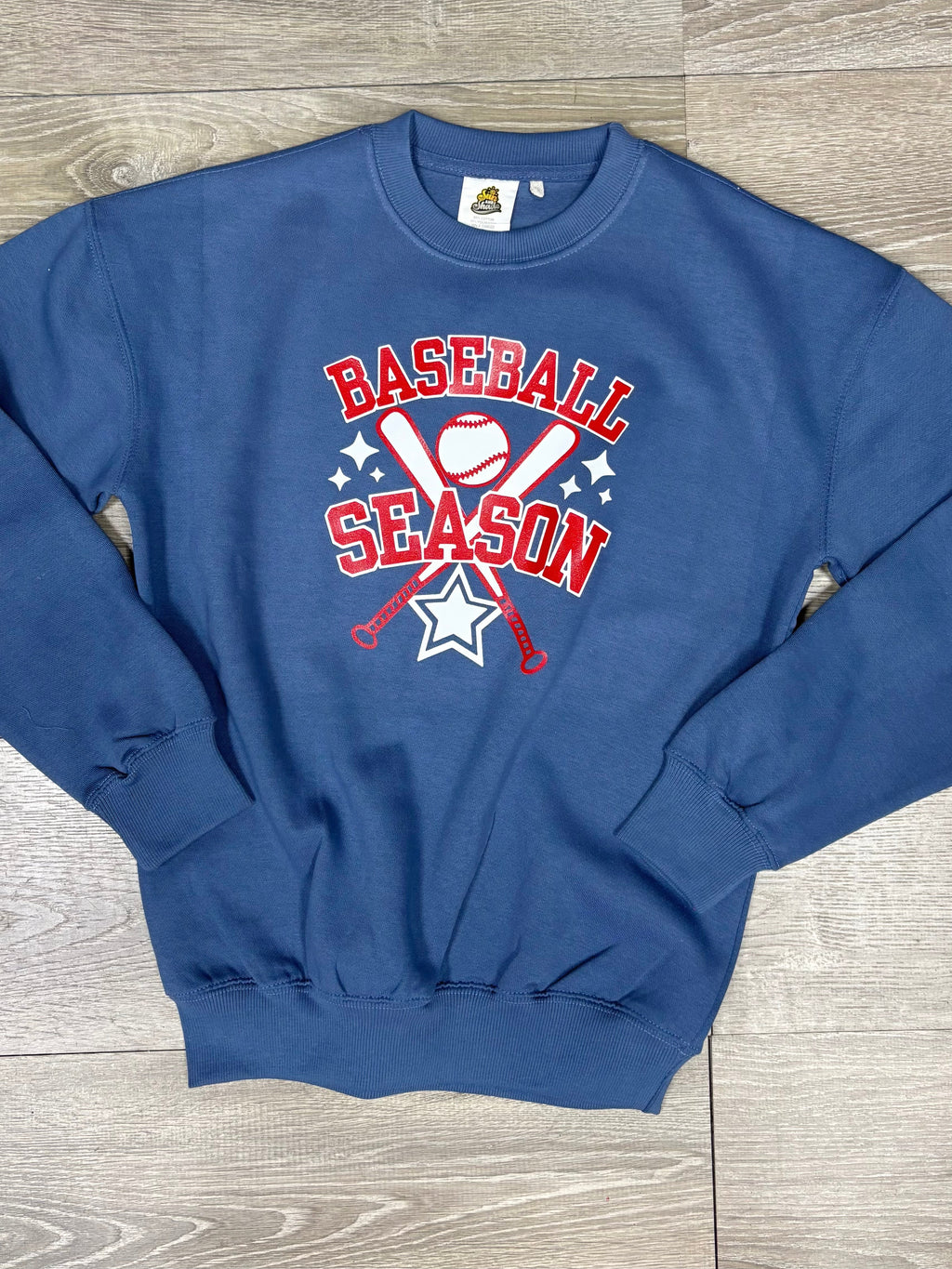 Baseball Season Blue Sweatshirt
