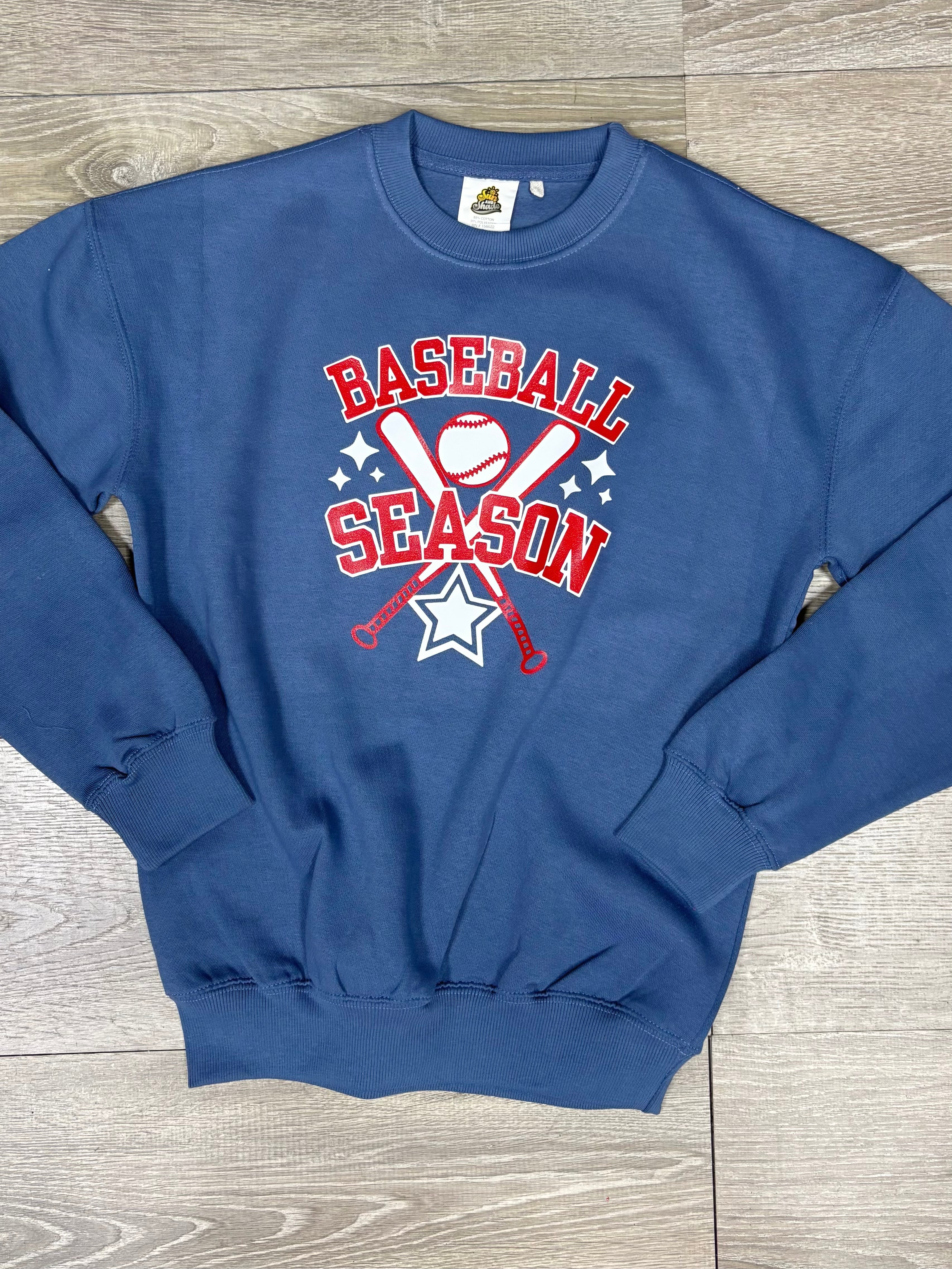 Baseball Season Blue Sweatshirt
