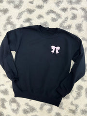 Embroidered Bow Sweatshirt