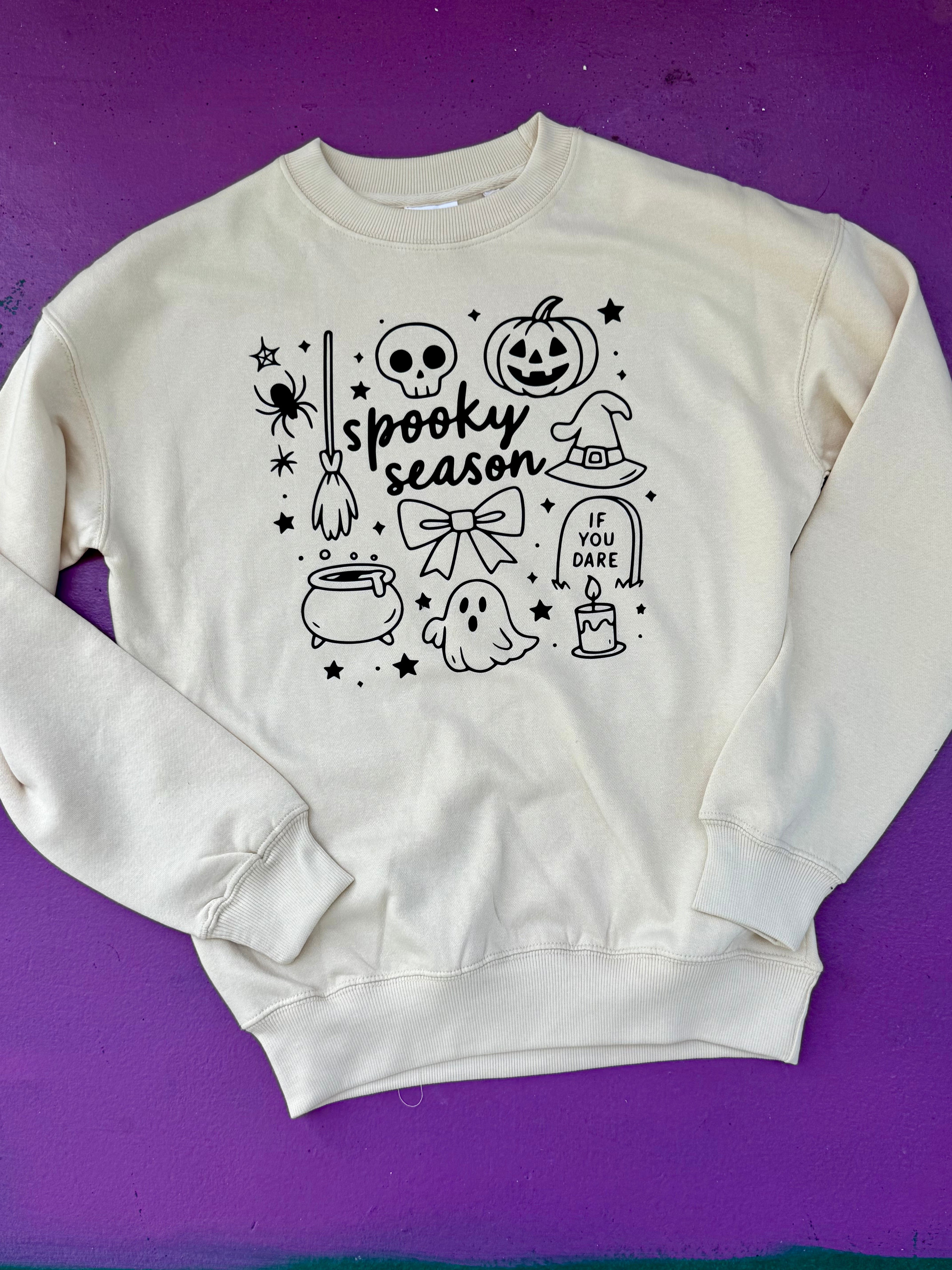Spooky Season Cream Sweatshirt