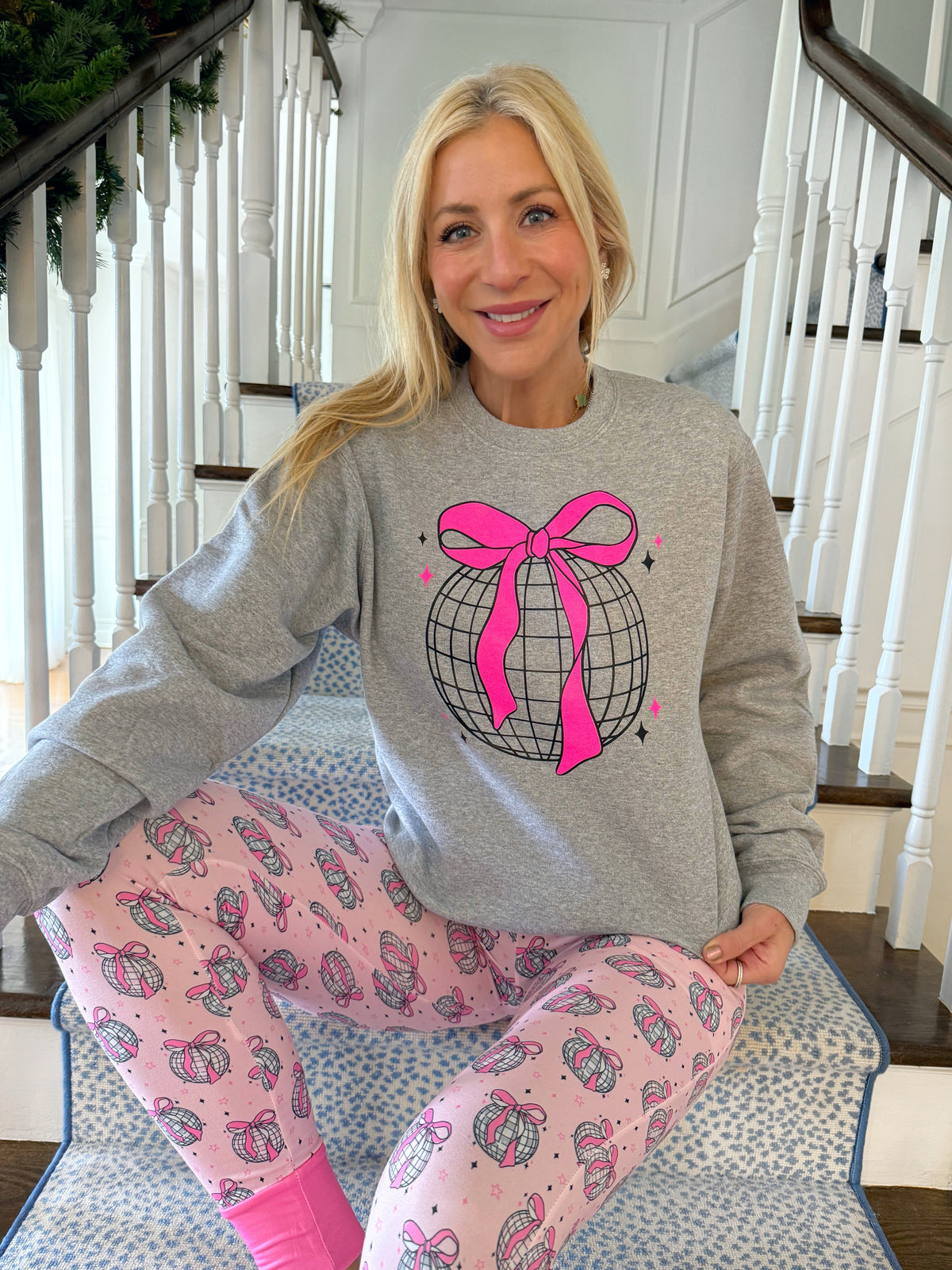 Disco Ball Bow Sweatshirt